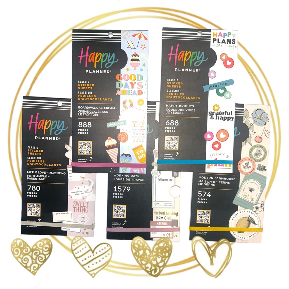 Five All Brand New The Happy Planner Stickerbooks